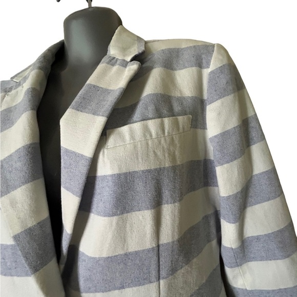 Merona Striped Blazer Blue and White • Used • Size: 10 - Picture 2 of 10